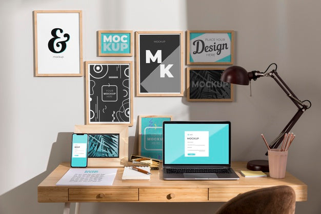 Workplace Mockup With Devices Psd