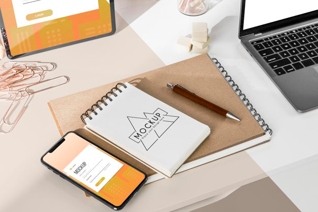 Workplace Mockup With Devices Psd