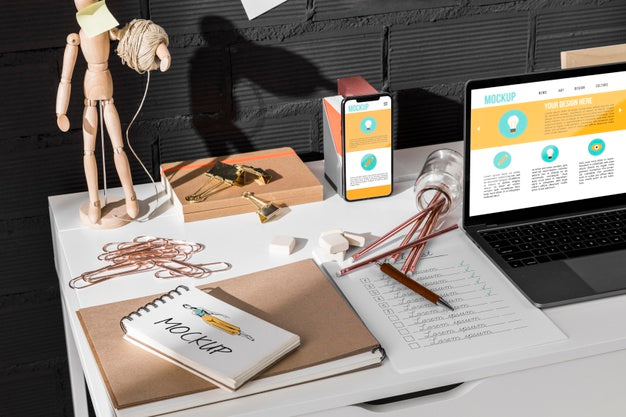Workplace Mockup With Devices Psd