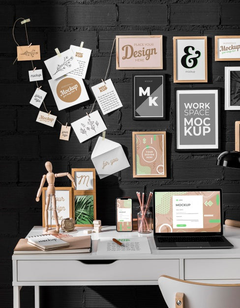 Workplace Mockup With Devices Psd