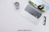 Workspace Composition With Laptop And Coffee Psd