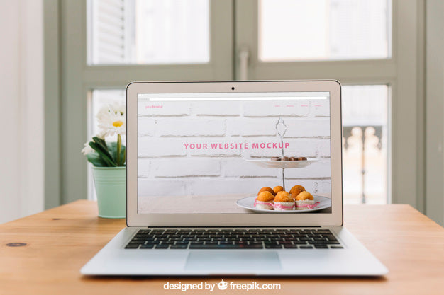 Workspace Composition With Laptop On Table Psd