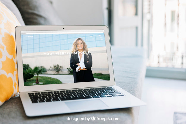 Workspace Composition With Modern Laptop Psd