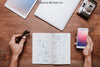 Workspace Composition With Open Book Psd