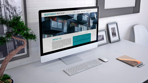 Workspace Mockup With Computer Psd