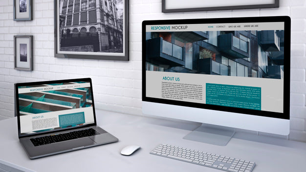 Workspace Mockup With Computer Psd