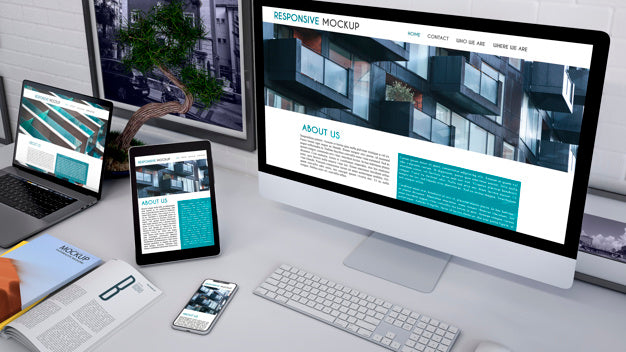 Workspace Mockup With Computer Psd