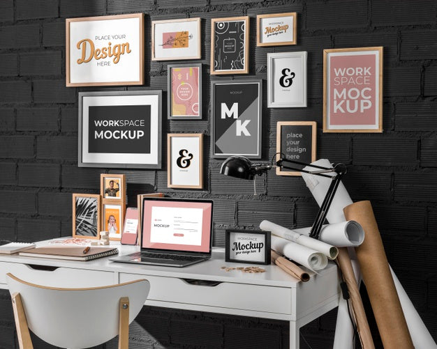 Workspace Mockup With Devices Psd