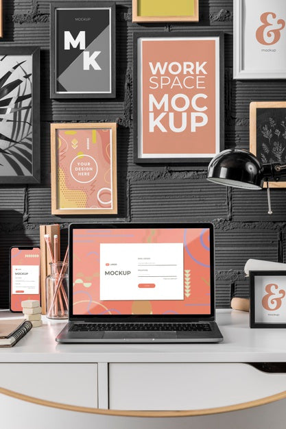 Workspace Mockup With Devices Psd