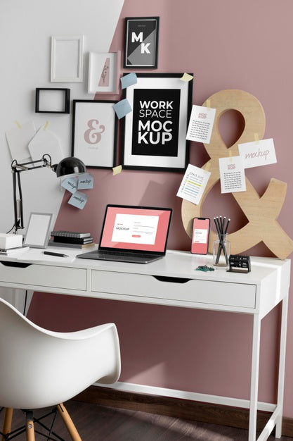 Workspace Mockup With Devices Psd