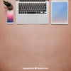 Workspace Mockup With Laptop And Copyspace Psd