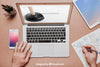 Workspace Mockup With Laptop And Tablet Psd
