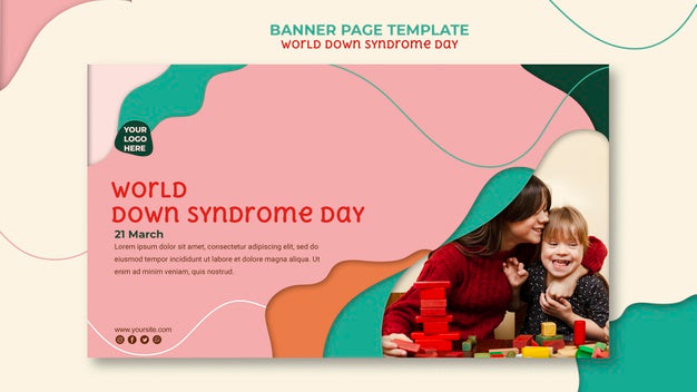 World Down Syndrome Day  Banner Page Psd