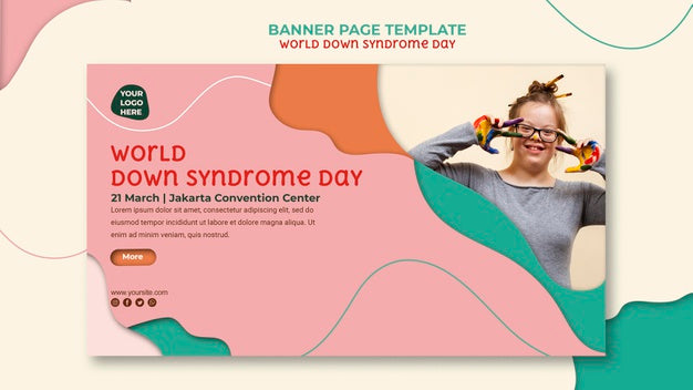 World Down Syndrome Day Banner Template Psd
