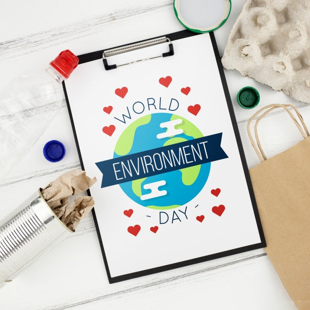 World Environment Day Mockup With Clipboard Psd