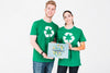 World Environment Day Mockup With Volunteer Couple Holding Paper Psd