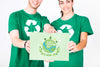 World Environment Day Mockup With Volunteer Couple Holding Paper Psd