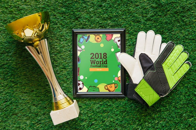 World Football Cup Mockup With Frame Psd