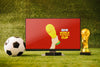 World Football Cup Mockup With Tv Psd