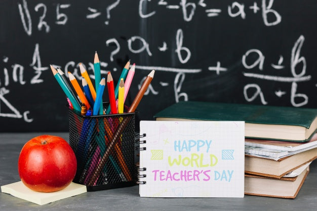 World Teacher Day Mockup With Booklet Psd