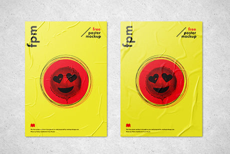 Wrinkled Poster Mockup