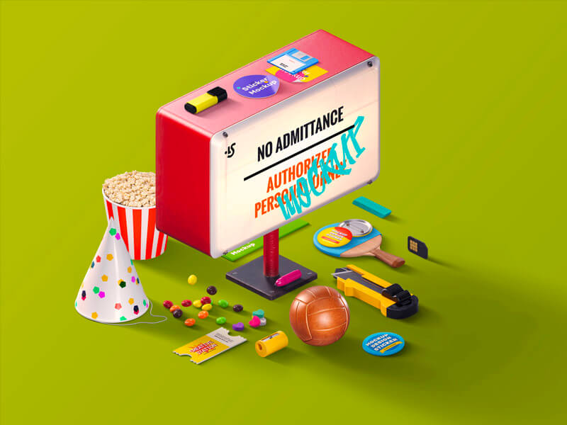 Wuhoo Scene. Mockups And Items