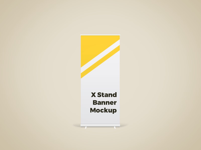 X Stand Banner Mockup