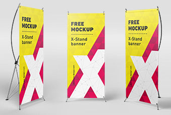 X-Stand Banners Mockup