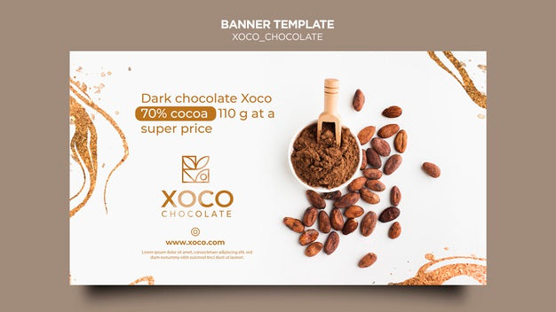 Xoco Chocolate Banner Template Psd
