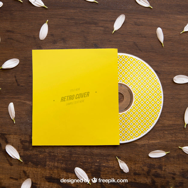 Yellow Cd Mockup Psd