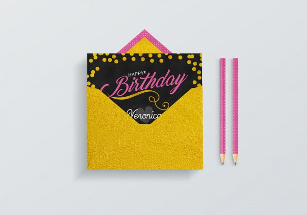 Yellow Envelope Mock Up Psd
