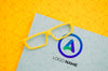 Yellow Frame Lens With Company Logo Name Psd