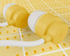 Yellow Headphones With White Cable Psd