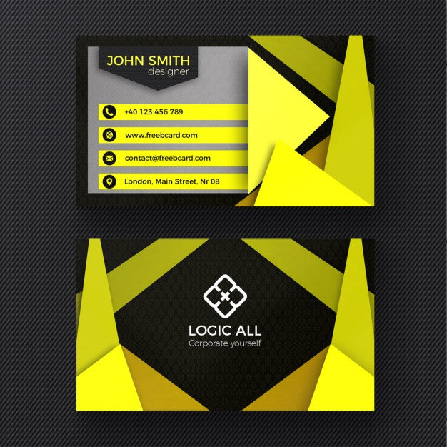 Yellow Modern Business Card Psd