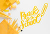 Yellow Supplies For Back To School Event Psd