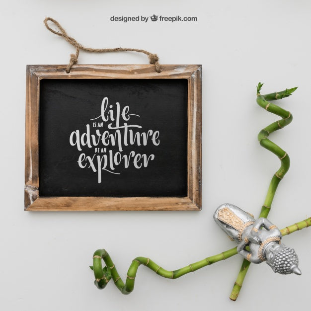 Yoga Composition With Quote Psd