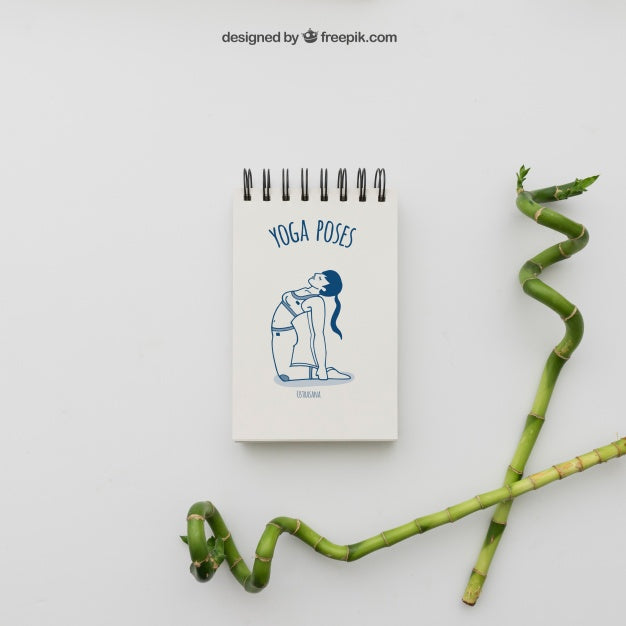 Yoga Pose Drawing On Notepad Psd
