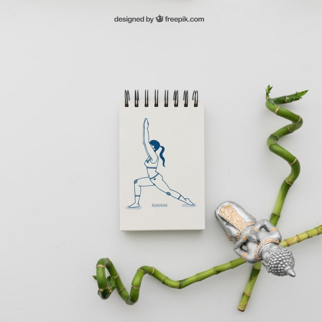 Yoga Pose Drawing With Bamboo Sticks Psd