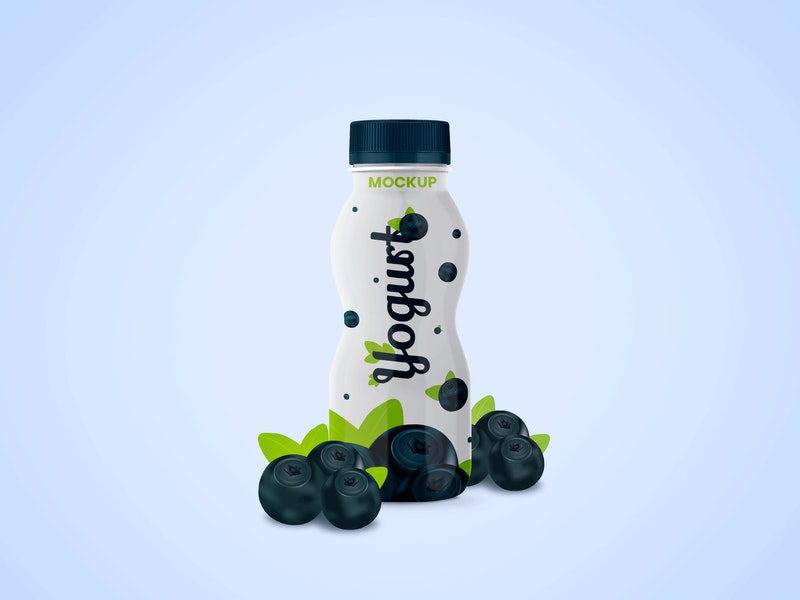 Yogurt Bottle Psd Mockup