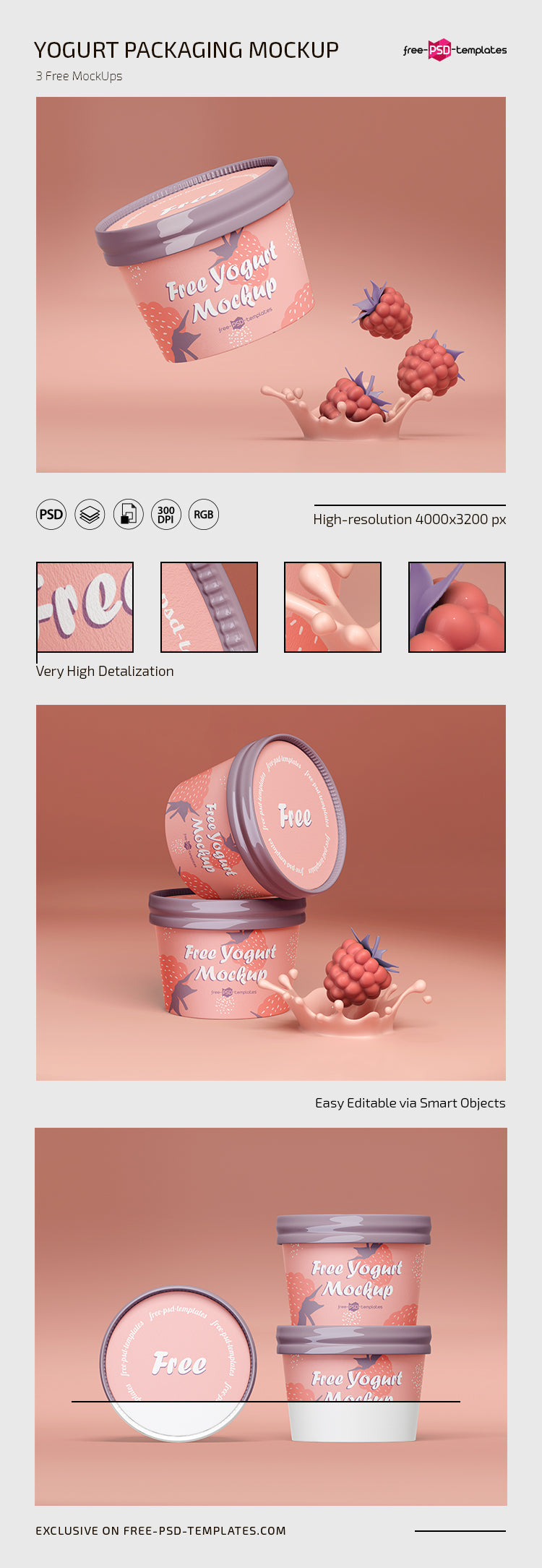 Yogurt Packaging Mockup