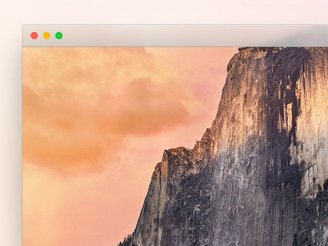 Yosemite Window Frame Psd