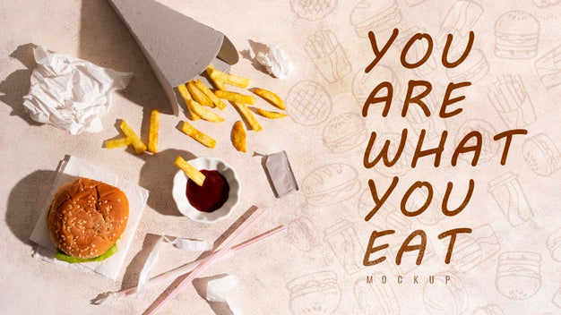You Are What You Eat With Mock-Up Psd
