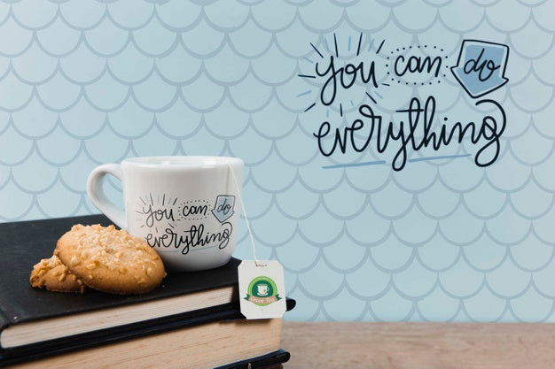 You Can Do Everything Quote With Cup Of Tea Psd
