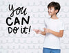 You Can Do It Young Cute Boy Mock-Up Psd