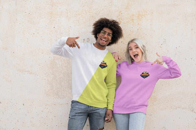 Young Friends Wearing Hoodies Psd