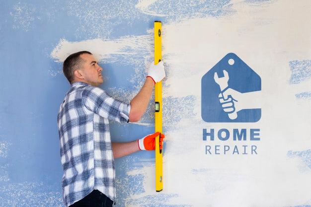 Young Handyman Home Repair Concept Psd