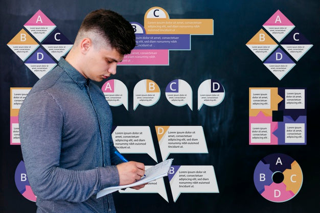 Young Male Student At University Writing Psd