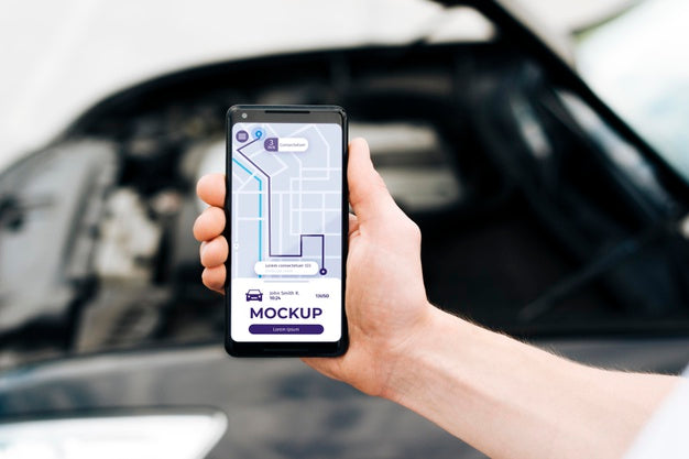 Young Man Showing His Phone Screen Mock-Up Psd