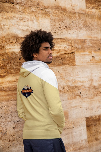 Young Man With Hoodie Outdoor Psd