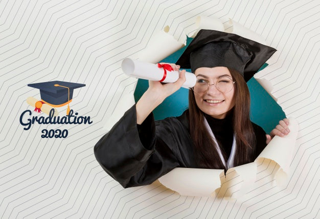 Young Student Happy Graduating University Psd